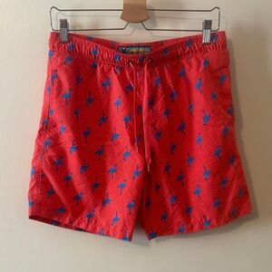 Society Red Flamingo Swim Trunks